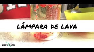 Lámpara de lava sin pastilla efervescente  Experimento densidad [upl. by Anaidni32]