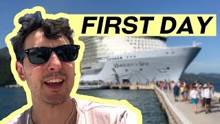 The First Day Working On A Cruise Ship  Cruise Vlog [upl. by Ecirbaf932]