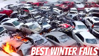 Best of WINTER FAILS  Idiots vs Snow  Snow car crashes  Icy roads [upl. by Aldarcy]