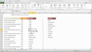 excel042  Lista unikatowych wartości  formuła z kolumną pomocniczą [upl. by Eachern]