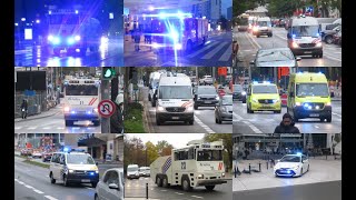 Wk Belgie vs Marokko Brandweerpolitieambulance met spoed door Brussel [upl. by Rainer]