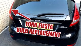 Ford Fiesta Mk 7 Brake Light Bulb  Hidden Screw   How to replace  step by step guide [upl. by Ayokahs573]