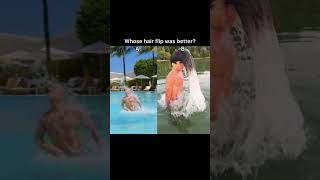 WHOSE HAIR FLIP IS 🔥 hair hairstyle funny youtubeshorts shorts bald [upl. by Joash]