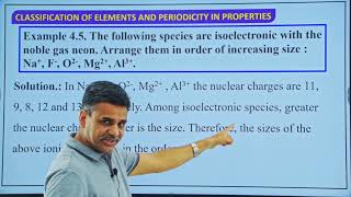 Chemistry Class 11 CH3 Isoelectronic and its Size ionization enthalpy and Related Questions [upl. by Kahl735]