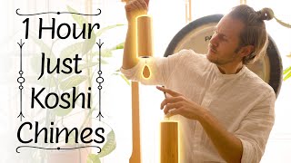 1 Hour of Koshi Chimes  Gentle Meditation Music  Fire Earth Wind Water Chimes to Calm Anxiety [upl. by Noreht]