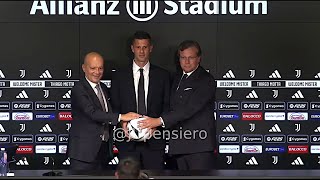 THIAGO MOTTA conferenza stampa di presentazione alla JUVENTUS quotFelicequot Giuntoli quotSalutiamo Rabiotquot [upl. by Larok863]