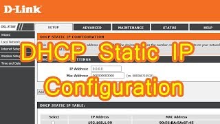 DLINK  Set static IP using DHCP  NETVN [upl. by Theta]