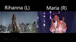 Rihanna Vs Maria Tyszkiewicz  Diamonds  Live Comparison [upl. by Odab]