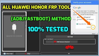 All HuaweiHonor FRP Tool  MTPADBfastboot Method  100 tested Exclusive [upl. by Auberbach]