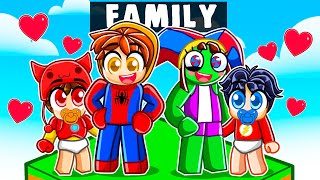 Having a SUPERHERO FAMILY in Roblox with POMNI The Amazing Digital Circus [upl. by Lareine]