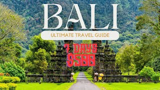 Ultimate Bali Travel Guide  How to Plan 7 day Bali Trip for 500  Things to do in Bali [upl. by Maryly]