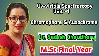 MSc final year online classes  Uvvisible Spectroscopy Physical Chemistry by Dr Sudesh Choudhary [upl. by Antipas]