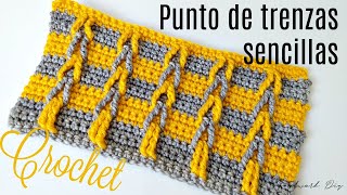 Cómo tejer punto crochet de trenzas sencillo y paso a paso  76 [upl. by Bridgette]