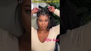 Glueless U Part Wig Protectively Install Beginners Friendly Wig From ElfinHair [upl. by Anerual]