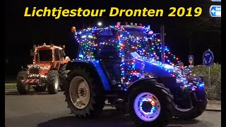 Lichtjestour met versierde trekkers Dronten 2019 film Jan Rijpma © 21122019 Tractors by Night [upl. by Doerrer316]