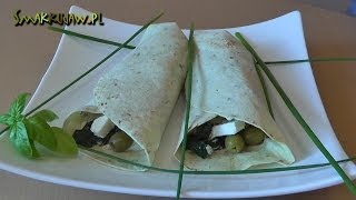 Tortilla ze szpinakiem i serem feta  Smakkujawpl HD [upl. by Ellerehs]