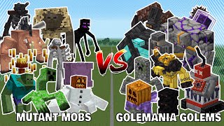 MUTANT MOBS TEAM VS GOLEMANIA GOLEMS TEAM  MINECRAFT MOB BATTLE [upl. by Arateehc]