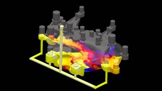 Magma Flow Simulation  Temperature [upl. by Epifano27]