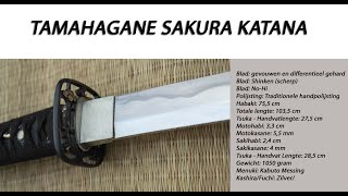 Tamahagane Sakura Katana  Samurai Zwaard [upl. by Idelson700]