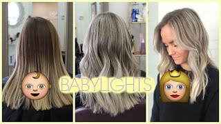 BABYLIGHTS TUTORIAL  LIFTING TWO TONED HAIR EVENLY [upl. by Yuhas]