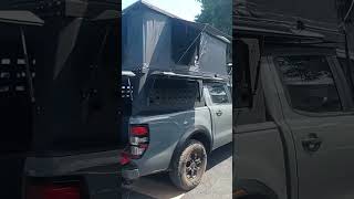 canopy aluminium integrated rooftoptent fordranger doublecabinindonesia [upl. by Einwahr]