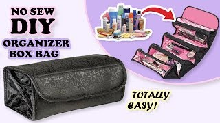 FANTASTIC DIY COSMETICS BAG  No Sew Transparent Makeup Bag Keeper From Scratch [upl. by Dremann78]