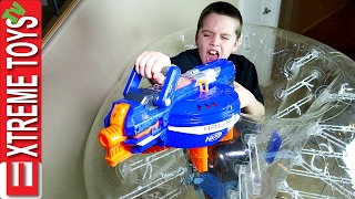 Nerf Gun Fight Ethan Vs Cole Round 3 Nerf Hail Fire and a Giant Inflatable Escape Pod [upl. by Abocaj]