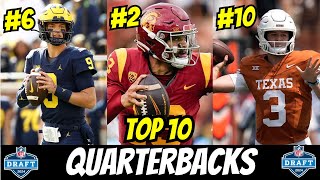 THESE are the Top 10 QBs in the 2024 NFL Draft [upl. by Ferullo]