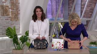 Tignanello Embroidered Leather Crossbody Bag  Madison on QVC [upl. by Airyt662]