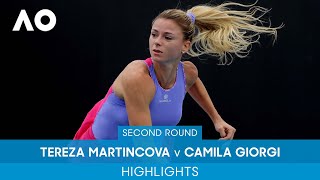 Tereza Martincova v Camila Giorgi Highlights 2R  Australian Open 2022 [upl. by Poulter]