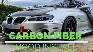 CARBON FIBER HOOD INSTALL WITH AEROCATCH LATCHES [upl. by Cooper]