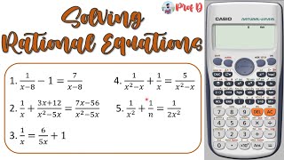 Solving Rational Equations  Calculator Techniques  General Mathematics  Grade 11 [upl. by Isborne483]