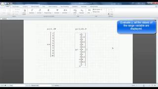 Mathcad Prime 30 Lesson 3 Range Variables Free ELearning [upl. by Einnok]