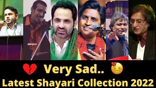 Very Sad latest Shayari Collection 2022  Tahzeeb Hafi  Waseem Barelvi  Kumar Vishwas  Poetry [upl. by Axela]