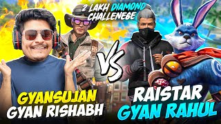 Raistar Challenege GyanSujan 2 v 2 Custom in Free Fire [upl. by Palecek]