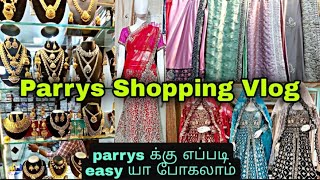 Parrys Corner Shopping vlog Latest kurthis Lehanga Saree Collections Madhus MMM vLogs [upl. by Anaed]