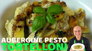 Spinach amp Ricotta Tortelloni with Creamy Aubergine Pesto [upl. by Gibbon]