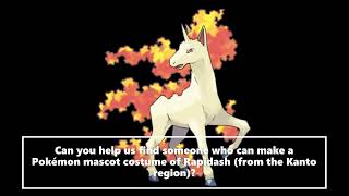 Pokemon Mascot Costume Ideas Rapidash Kanto Red and Blue [upl. by Antipas]