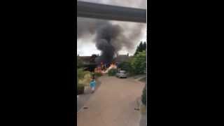 Van fire in Wilson Road Hadleigh on August 11 [upl. by Kilk140]