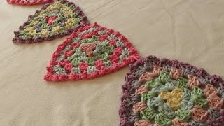 VERY EASY crochet granny triangle bunting  garland  crochet pattern for beginners [upl. by Solenne]