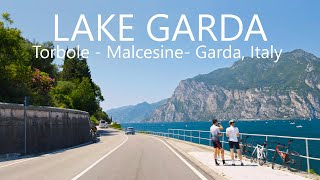 Scenic Drive along Lake Garda East Shore  Torbole to Garda Italy [upl. by Ynnavoeg]