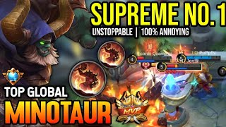 MINOTAUR BEST BUILD 2023  TOP GLOBAL MINOTAUR GAMEPLAY  MOBILE LEGENDS✓ [upl. by Einalam]