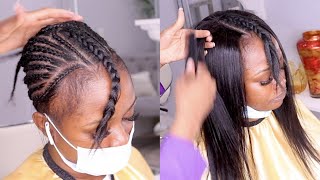 Natural sew in weave with leave out [upl. by Trotter766]