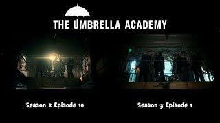 Meet the Sparrow Academy SCENE COMPARISON  Umbrella Academy S2E10 vs S3E1 [upl. by Gean]