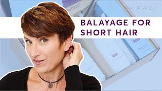 How to do Balayage Highlights at Home on Short Hair  StepbyStep Tutorial [upl. by Spearman]