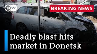 Authorities At least 25 people killed in Donetsk attack  DW News [upl. by Caravette417]