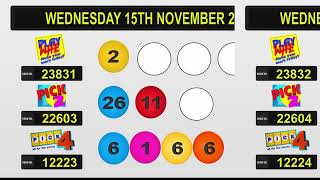 Nlcb Draw Results Wednesday 15th November 2023 [upl. by Ysak]