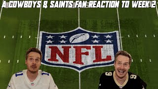 A Cowboys amp Saints Reaction to NFL Week 2 [upl. by Gant]