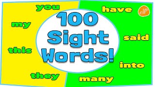 100 Sight Words Collection for Children  Dolch Top 100 Words by ELF Learning [upl. by Bruis]