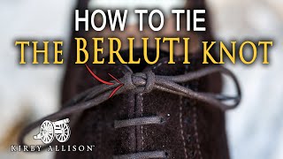 How to Tie Dress Shoes  Berluti Knot Method [upl. by Malilliw]